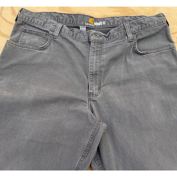 CARHARTT Relaxed Fit Straight Leg Work Men's Jeans Size 40x30 Gray RN#14806 - Picture 2 of 7